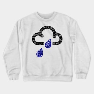 Retro cloud and rain symbols Crewneck Sweatshirt